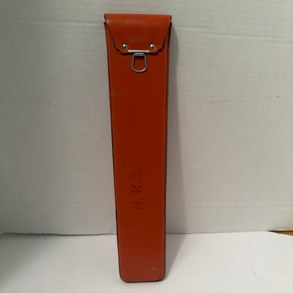 Leather Electronics Accessory Case - Orange